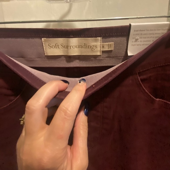 Burgundy straight leg full length jeggings - Picture 2 of 4